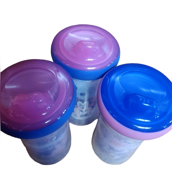 TOMY  FIRST YEARS DISNEY MINNIE MOUSE SIPPY CUPS, SET OF 3 - Picture 3 of 6